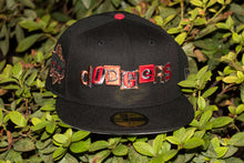 Load image into Gallery viewer, New Era 5950 LA Dodgers “The Slasher” Ransom Note Script in Black/Metallic Copper - 818 Exclusive