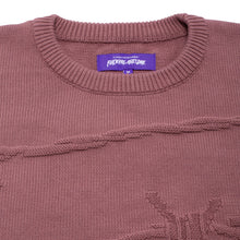 Load image into Gallery viewer, FA Barbed Wire Knit Sweater in Mauve
