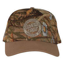 Load image into Gallery viewer, Santa Cruz MFG Tapestry Snapback Structured Hat in Floral/Khaki