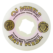 Load image into Gallery viewer, OJ Wheels Hardline Team Line Wheels White/Purple/Yellow 53mm