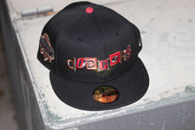 Load image into Gallery viewer, New Era 5950 LA Dodgers “The Slasher” Ransom Note Script in Black/Metallic Copper - 818 Exclusive