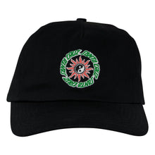 Load image into Gallery viewer, Santa Cruz Sol Spiral Snapback Unstructured Hat in Black