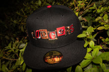 Load image into Gallery viewer, New Era 5950 LA Dodgers “The Slasher” Ransom Note Script in Black/Metallic Copper - 818 Exclusive