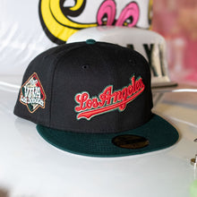 Load image into Gallery viewer, New Era 5950 LA Dodgers Script “La Bandera” in Black/Green/Red - 818 Exclusive
