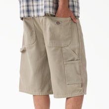 Load image into Gallery viewer, Dickies Worn Relaxed Carpenter Duck Shorts 13" Inch - Silver Birch