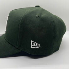 Load image into Gallery viewer, New Era 940 A-Frame Upsidedown LA Dodgers 50th Anniversary Patch Snapback in Dark Seaweed