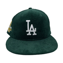 Load image into Gallery viewer, New Era 5950 Los Angeles Dodgers 2024 World Series Champions Patch in Dark Green Corduroy