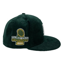 Load image into Gallery viewer, New Era 5950 Los Angeles Dodgers 2024 World Series Champions Patch in Dark Green Corduroy