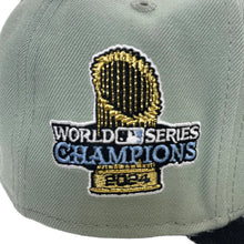 Load image into Gallery viewer, New Era 5950 Los Angeles Dodgers Script 2024 World Series Champions Patch in Everest Green/Black
