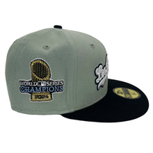 Load image into Gallery viewer, New Era 5950 Los Angeles Dodgers Script 2024 World Series Champions Patch in Everest Green/Black