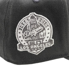 Load image into Gallery viewer, New Era 940 A-Frame Los Angeles Dodgers 60th Anniversary Patch Snapback in Granite