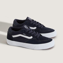 Load image into Gallery viewer, Vans Rowan in Navy Blue/White