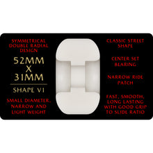 Load image into Gallery viewer, Powell Peralta Dragons Symmetrical Wheels V1 93A 52mm x 31mm