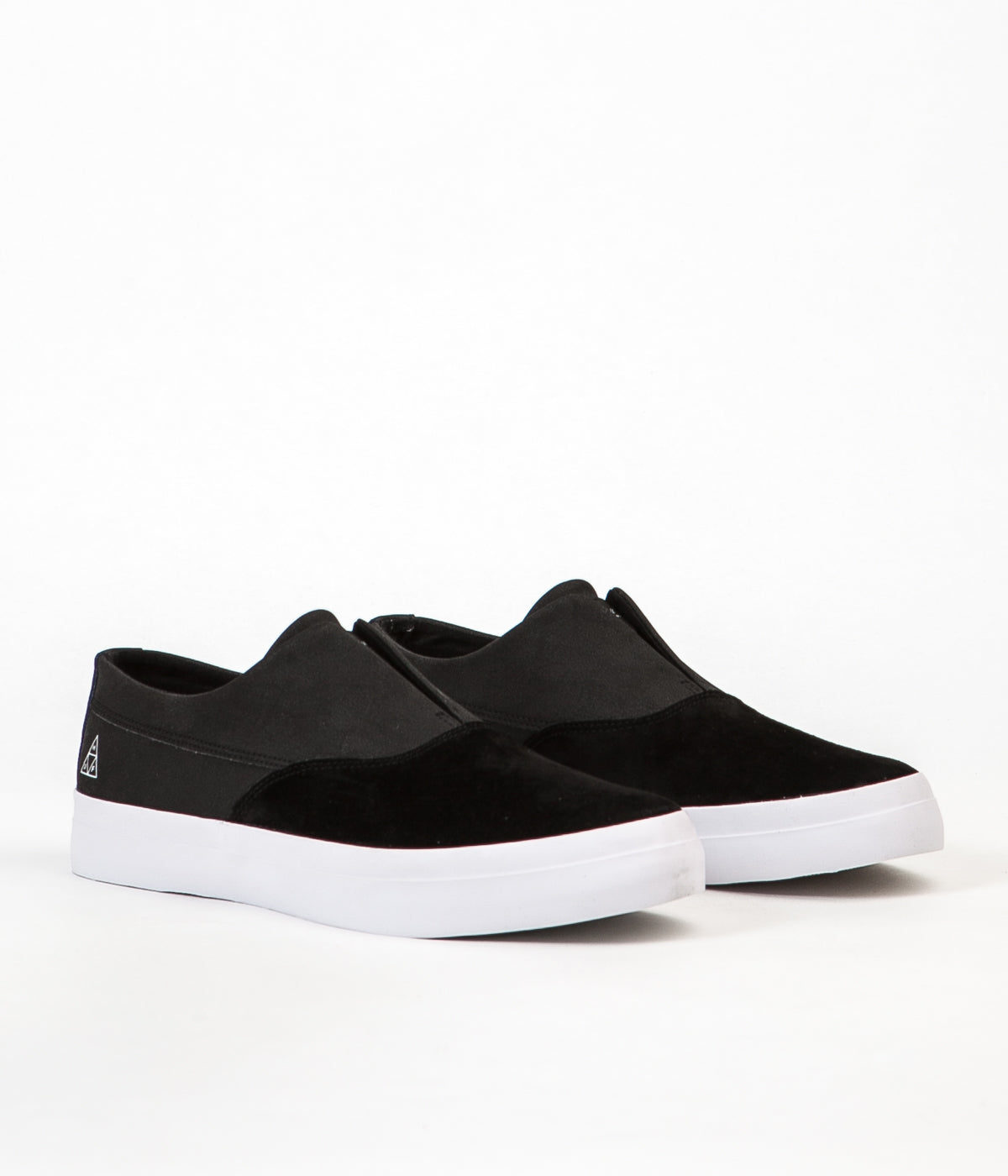 HUF Dylan Slip On in Black/Black/White – 818 Skate