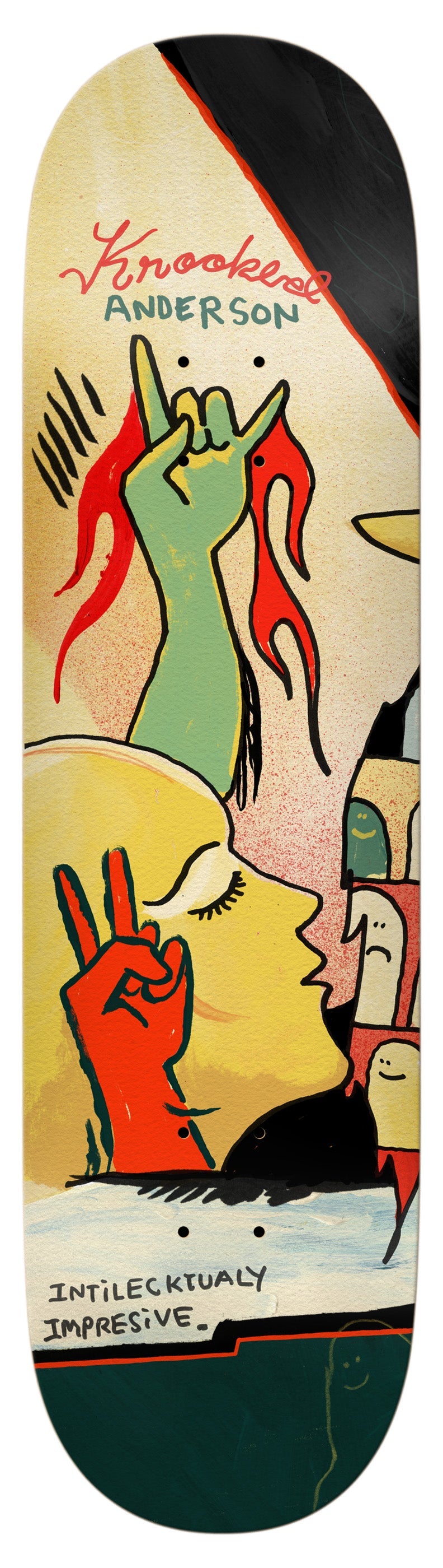 たまごん handvaerk Mock & Crew Krooked Manderson Three Star Deck 8.38 – 818 Skate