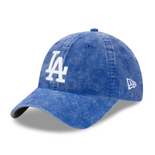 Load image into Gallery viewer, New Era 920 LA Dodgers Adjustable Cap in Washed Blue Corduroy