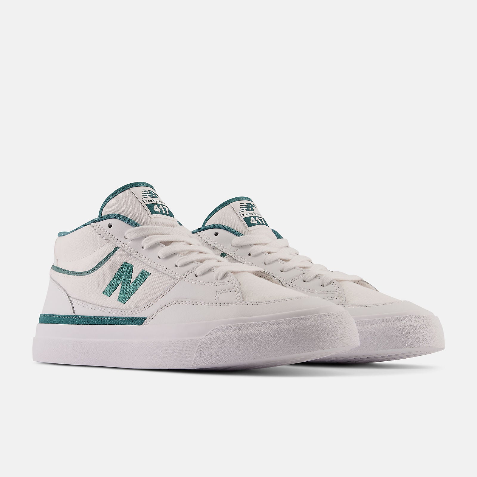 NB Numeric 417 Franky Villani in White/Vintage Teal – 818 Skate