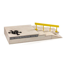 Load image into Gallery viewer, Stairset w/ Yellow Handrail - Blackriver Fingerboard Ramps