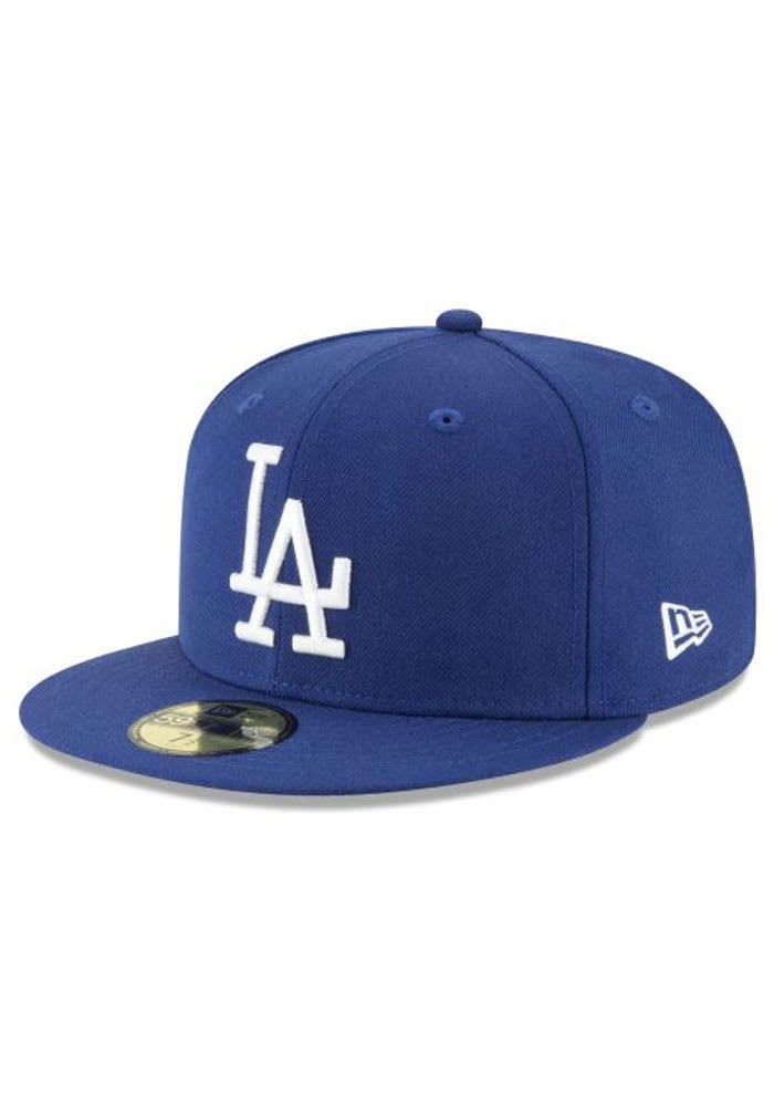 Los Angeles Dodgers New Era Cooperstown Collection Wool 59FIFTY Fitted Hat - Navy, Size: 7 7/8, Blue