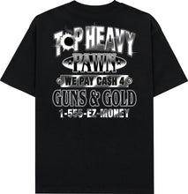Load image into Gallery viewer, Top Heavy Pawned Tee in Black
