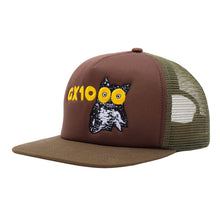 Load image into Gallery viewer, GX1000 Owl Tee Trucker Hat in Brown/Green

