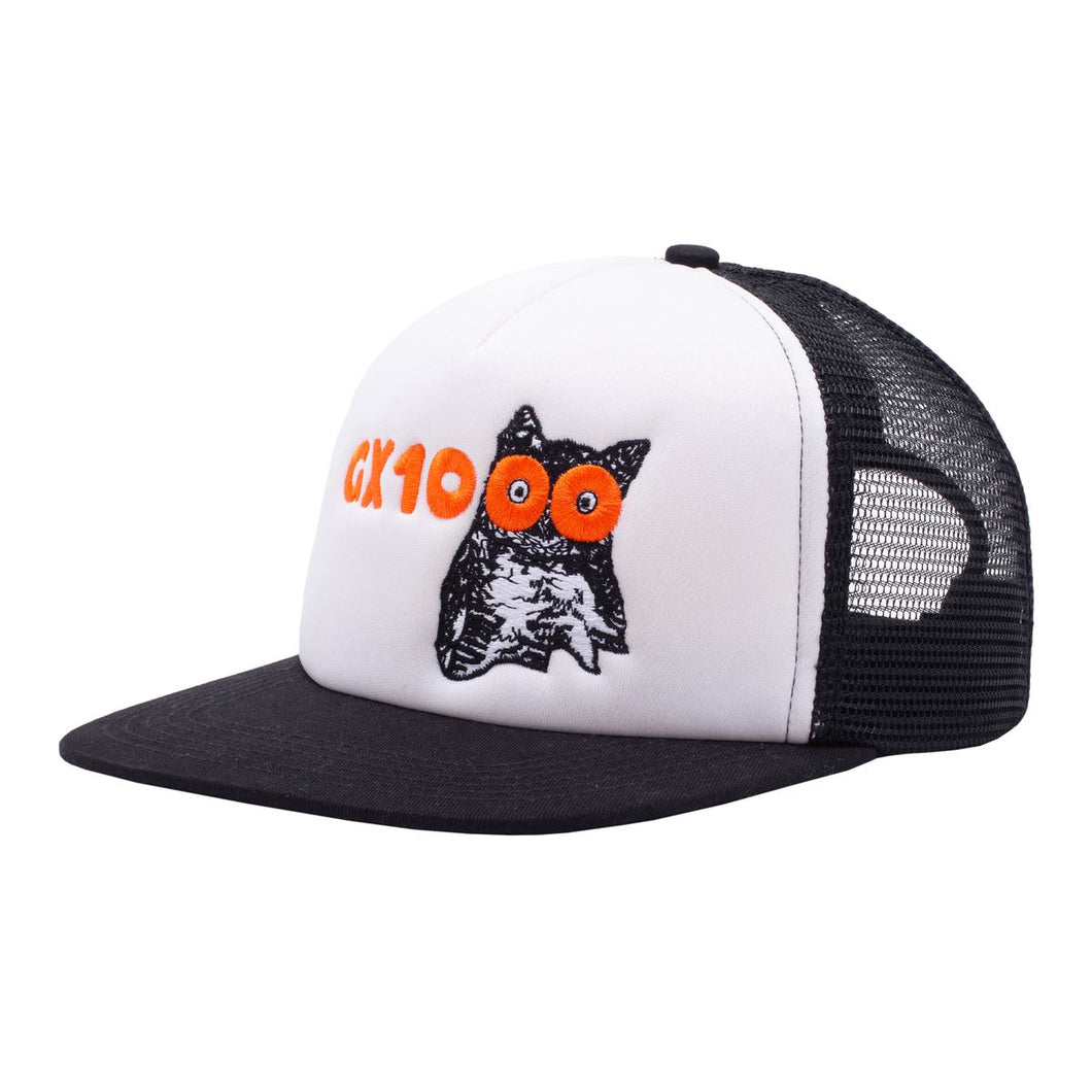 GX1000 Owl Tee Trucker Hat in Black/White