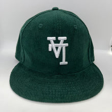 Load image into Gallery viewer, New Era 59Fifty Upsidedown LA Dodgers in Dark Green Corduroy
