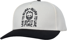 Load image into Gallery viewer, Spitfire Live To Burn Arch Snapback in Off White
