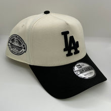 Load image into Gallery viewer, New Era 940 A-Frame LA Dodgers 50th Anniversary Stadium Patch Snapback in Chrome/Black

