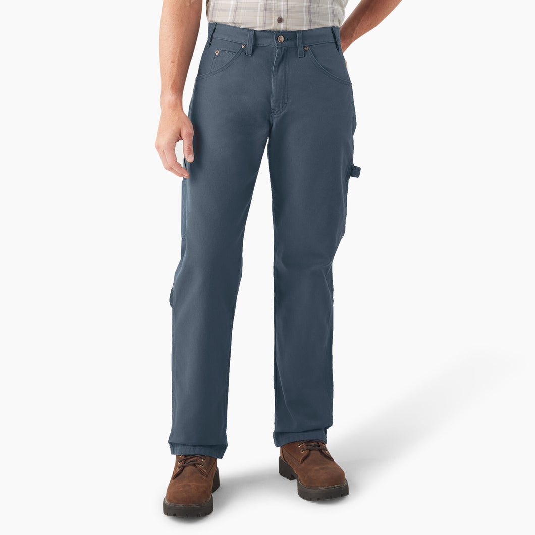 Dickies Relaxed Fit Heavyweight Duck Carpenter Pants in Airforce Blue