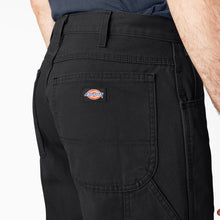 Load image into Gallery viewer, Dickies Relaxed Fit Heavyweight Duck Carpenter Pants in Rinsed Black
