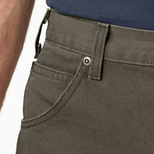 Load image into Gallery viewer, Dickies Relaxed Fit Heavyweight Duck Carpenter Pants in Rinsed Moss Green
