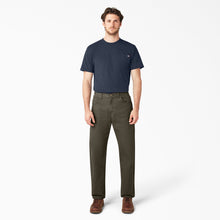 Load image into Gallery viewer, Dickies Relaxed Fit Heavyweight Duck Carpenter Pants in Rinsed Moss Green
