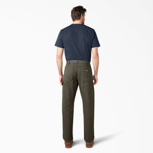 Load image into Gallery viewer, Dickies Relaxed Fit Heavyweight Duck Carpenter Pants in Rinsed Moss Green
