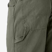 Load image into Gallery viewer, Dickies Relaxed Fit Heavyweight Duck Carpenter Pants in Rinsed Moss Green
