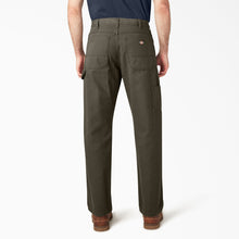 Load image into Gallery viewer, Dickies Relaxed Fit Heavyweight Duck Carpenter Pants in Rinsed Moss Green
