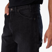 Load image into Gallery viewer, Dickies Relaxed Fit Heavyweight Carpenter Jeans in Rinsed Black
