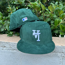 Load image into Gallery viewer, New Era 59Fifty Fitted Upsidedown LA Dodgers in Dark Green Corduroy
