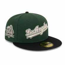 Load image into Gallery viewer, New Era 5950 LA Dodgers Script 2024 World Series Champions Patch in Mountain Pine Green/Black - 818 Exclusive
