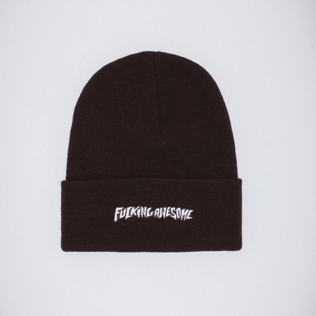 FA Little Stamp Embroidered Beanie in Black