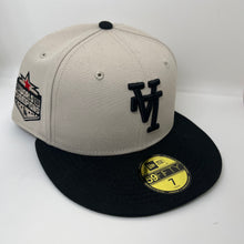Load image into Gallery viewer, New Era 5950 Upsidedown LA Dodgers 2020 World Champions Patch in Stone/Black
