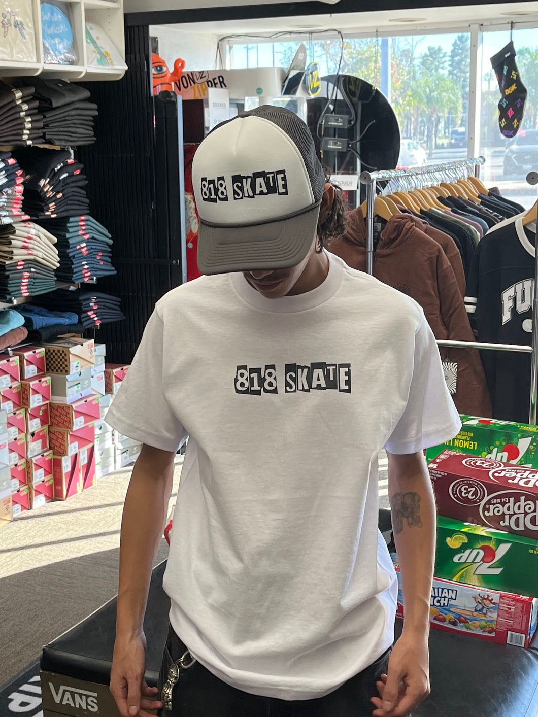 818 Skate Mag Tee in White