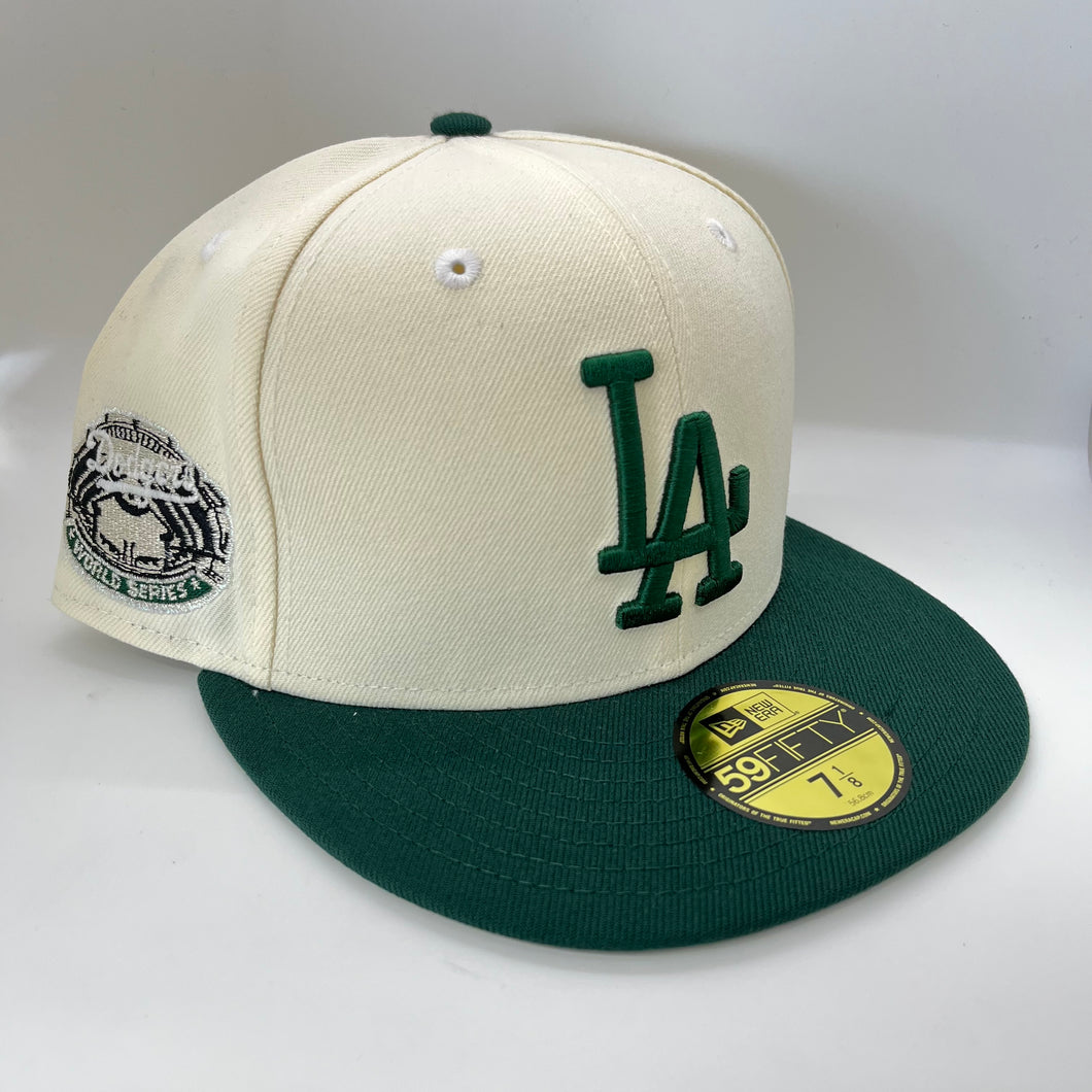 New Era 5950 LA Dodgers 1963 World Series Patch in Chrome/Green