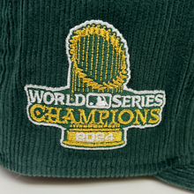 Load image into Gallery viewer, New Era 5950 LA Dodgers 2024 World Series Champions Patch in Dark Green Corduroy
