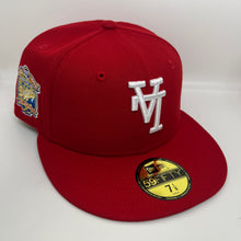 Load image into Gallery viewer, New Era 5950 Upsidedown LA Dodgers 40 Year Anniversary Patch in Scarlet
