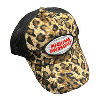 Load image into Gallery viewer, FA Patch Logo Leopard Trucker Hat in Leopard
