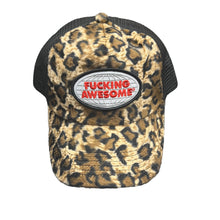 Load image into Gallery viewer, FA Patch Logo Leopard Trucker Hat in Leopard
