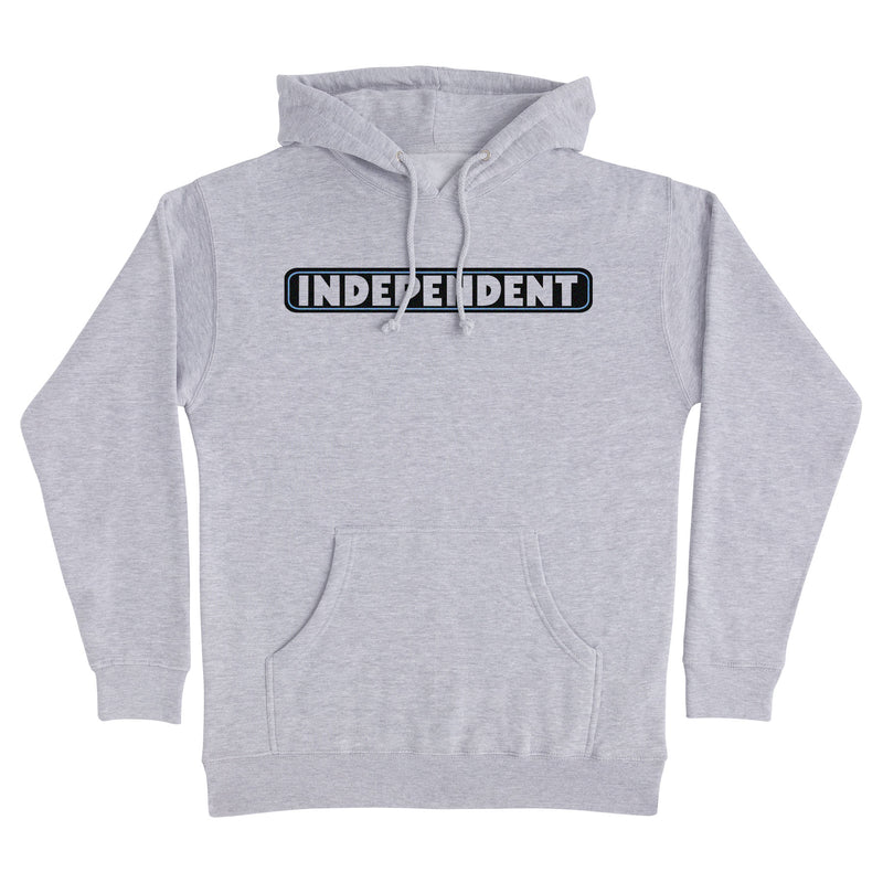 Independent Bar Logo Hoodie in Heather Grey