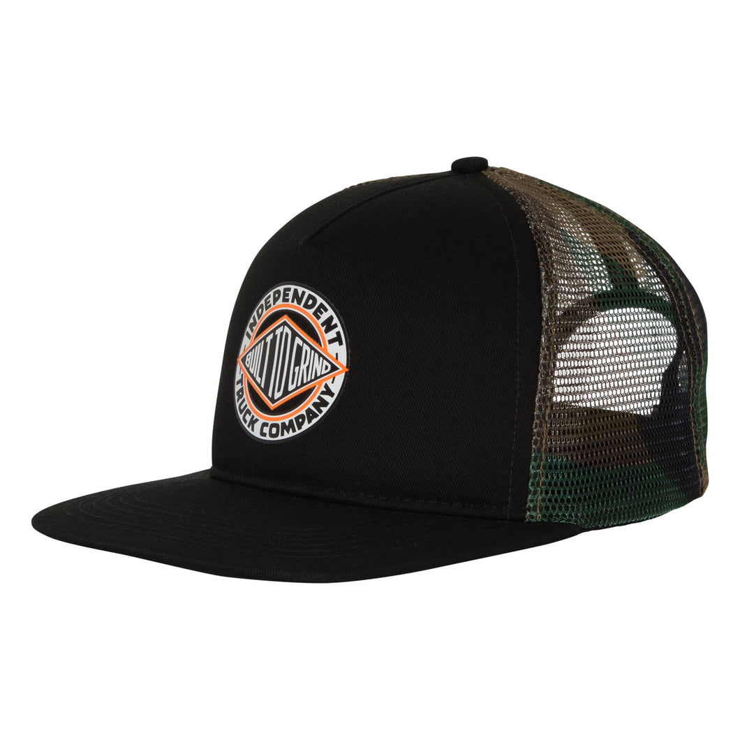 Independent BTG Summit Mesh Trucker Hat in Black/Camo