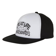 Load image into Gallery viewer, Creature Play It Loud Trucker High Profile Hat in White/Black
